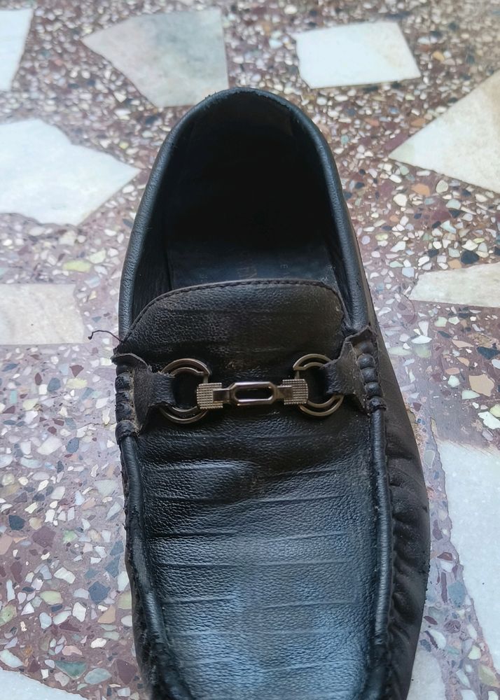 Black Leather Loafer Shoes 😍🖤🖤