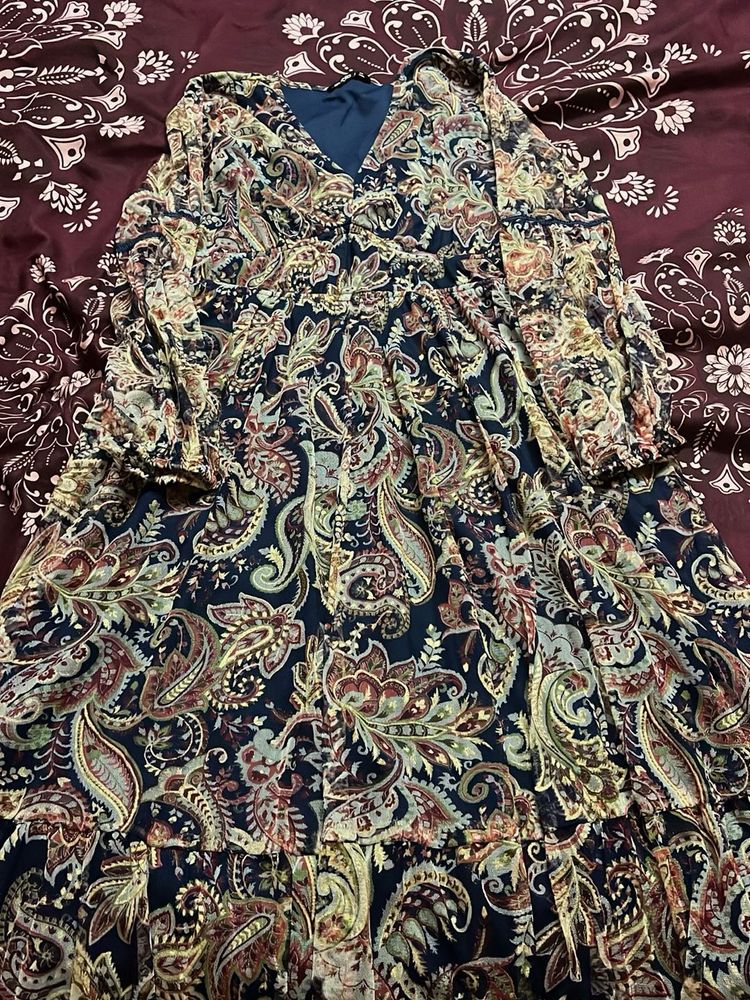 Paisley Print Maxi Dress