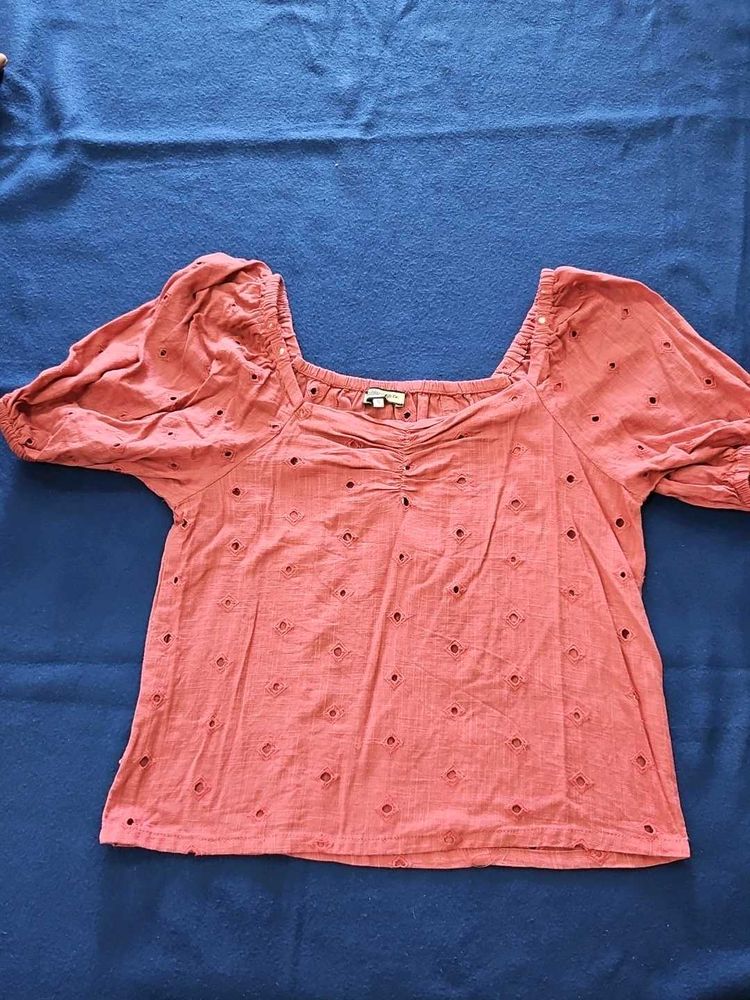 Puff Sleeve Top - Size S