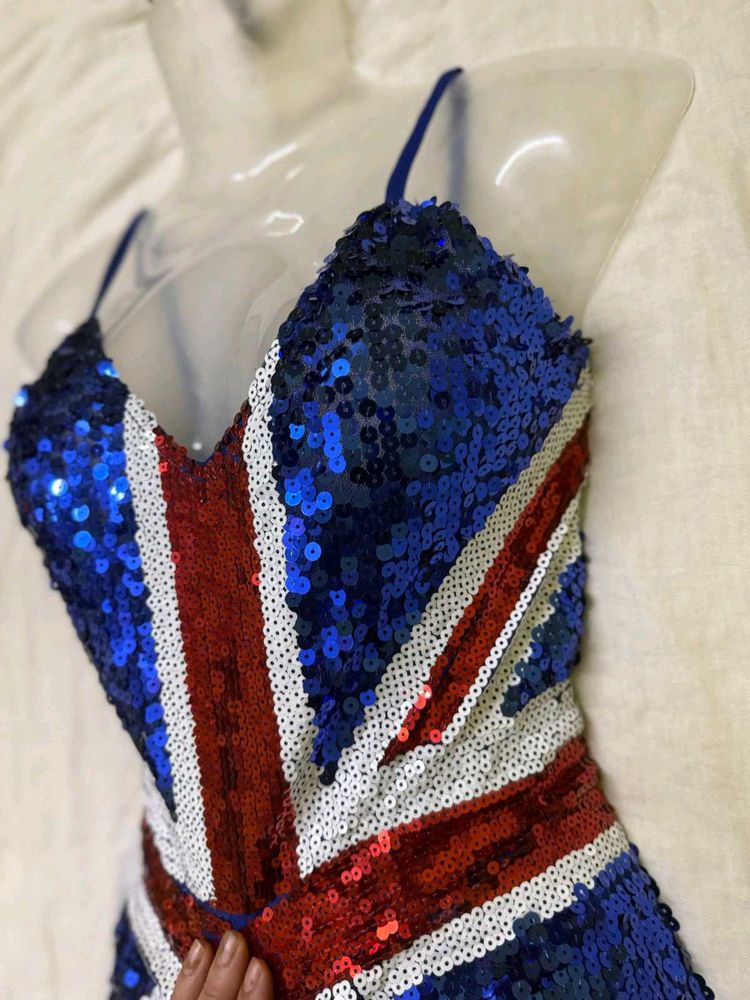 Sequin Union Jack Bodycon Dress
