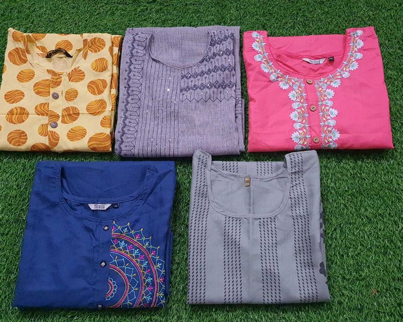 Combo Of 5 Kurtis