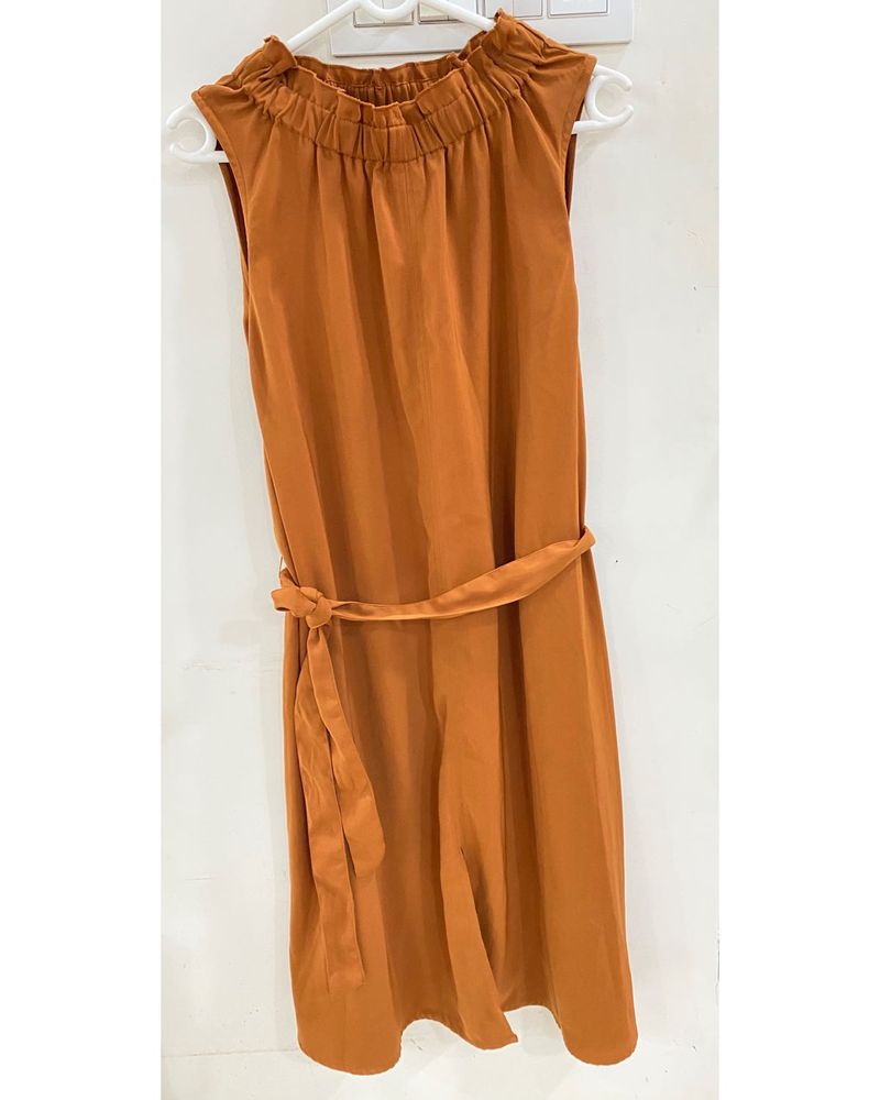 Belted Sleeveless Dress