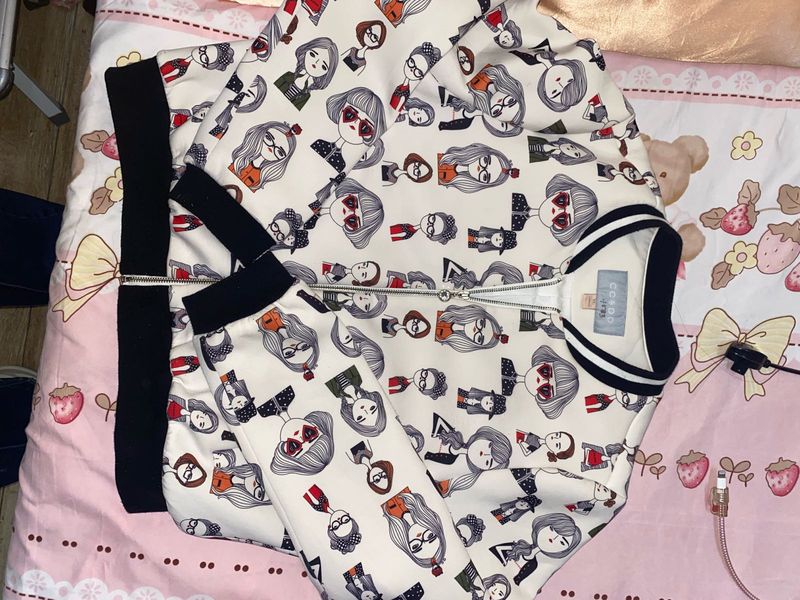 Patterned Bomber Jacket