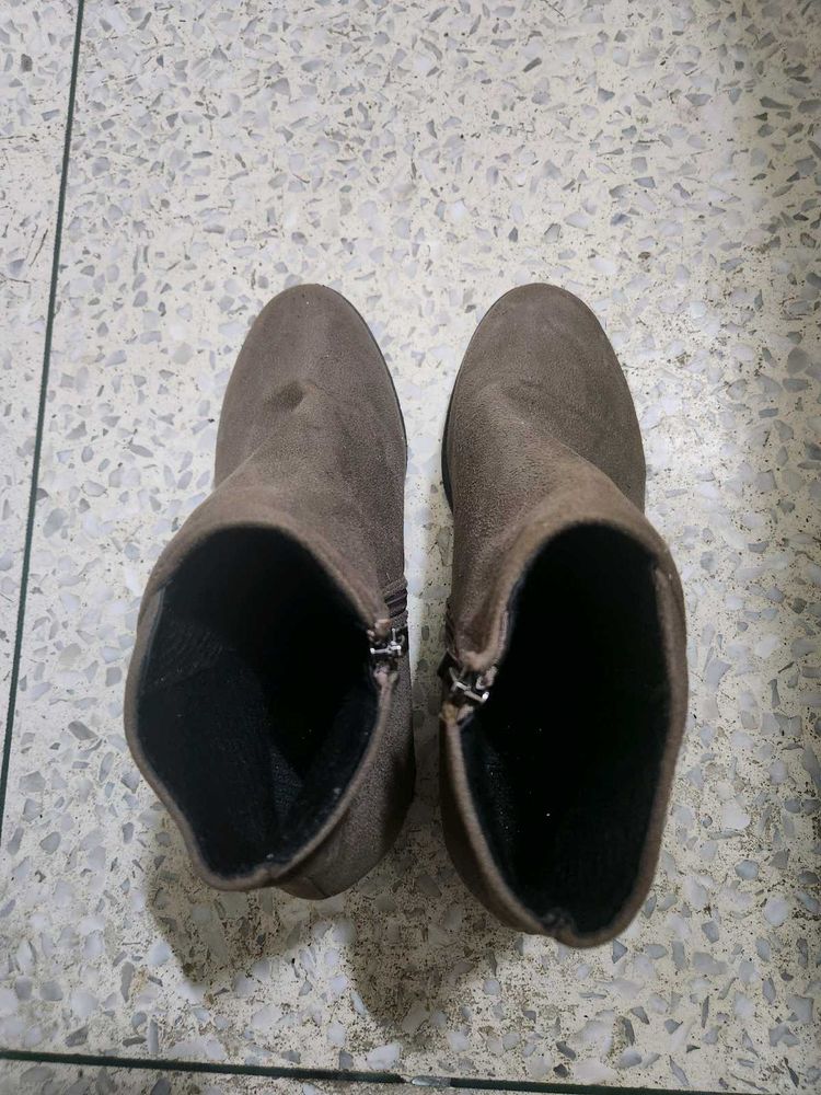 Brown Suede Boots For GIRLS