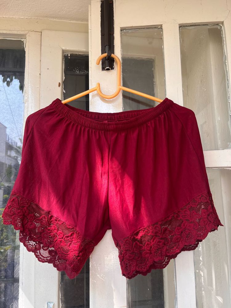 Soft Cami Shorts Set with lace