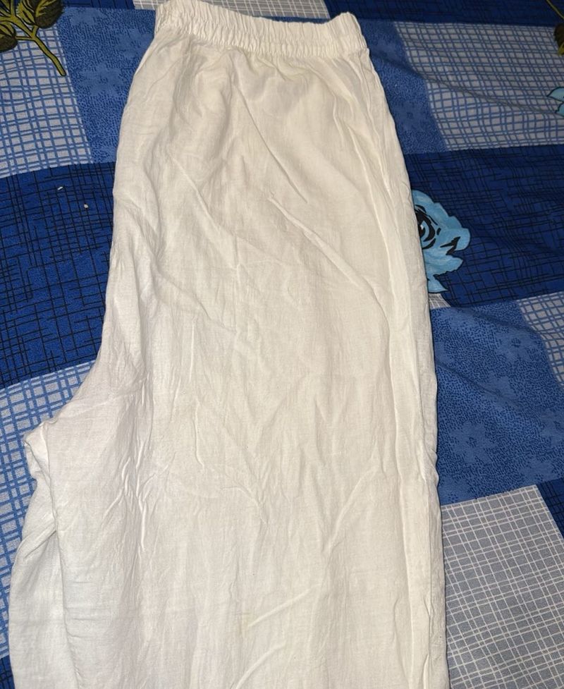 White Ethnic cotton Pants