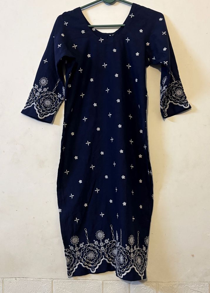 Blue Embroidered Kurta (item 19)