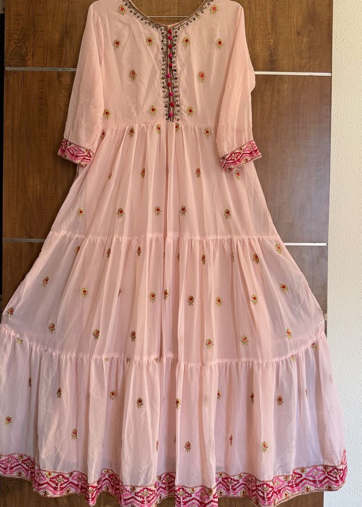 Tiered Embroidered Dress