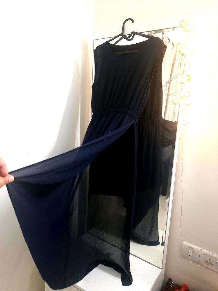 Korean Slit Dress With Inbuilt Short Skirt