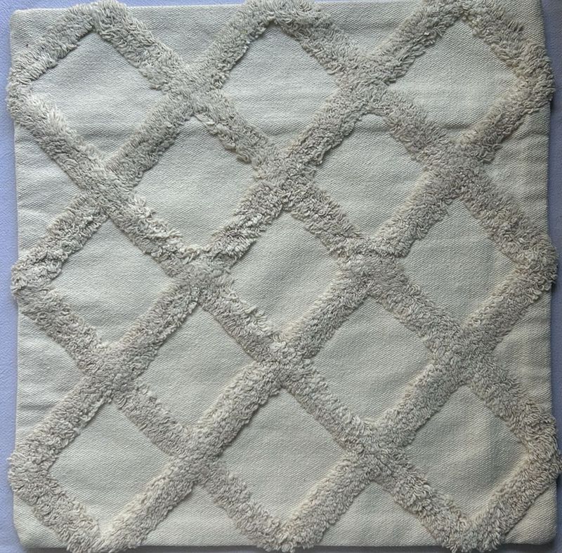 45x45cm Off White Cotton Cushion Cover