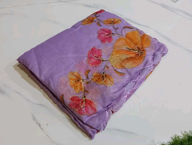 Floral Print Saree