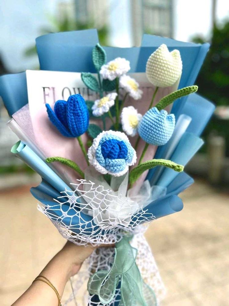 Blue 💙 Flower Bouquet 💐