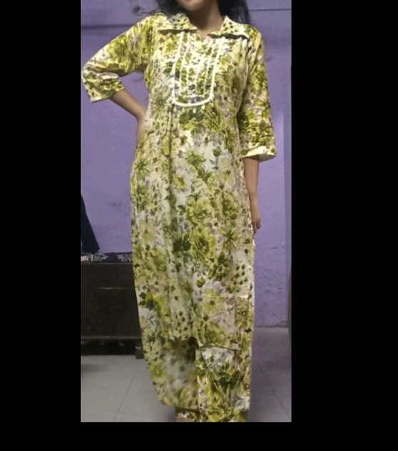 Floral Print Kurta Set