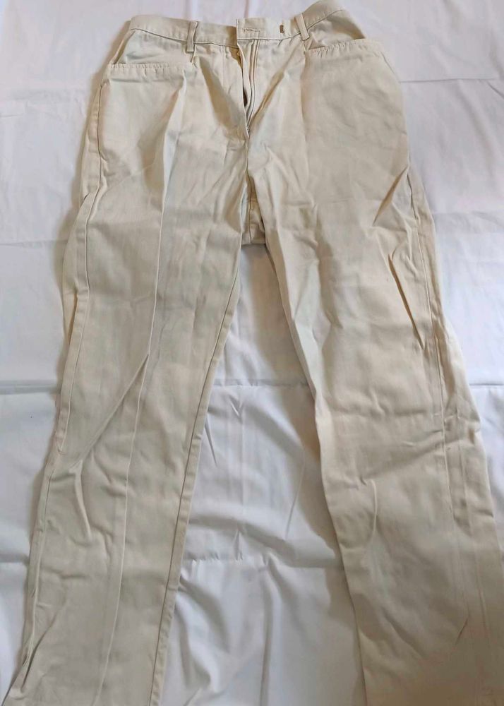Beige Casual Pants