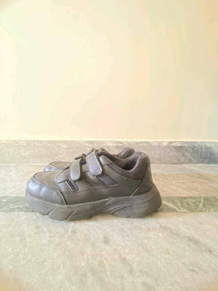 Black Chunky School Sneakers