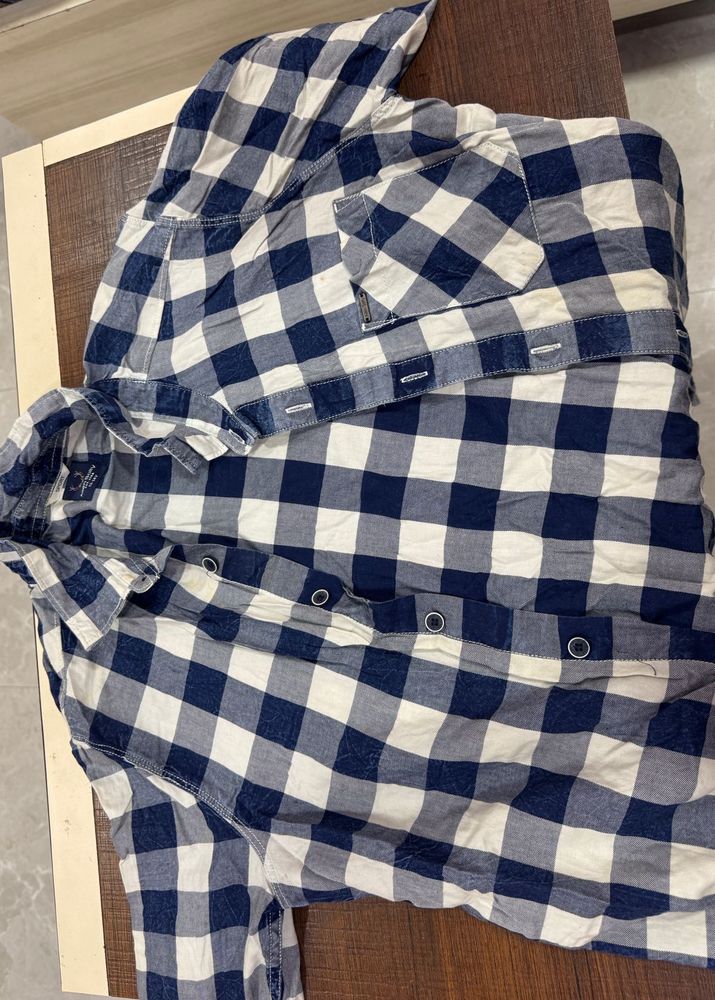 Checked Blue Shirt