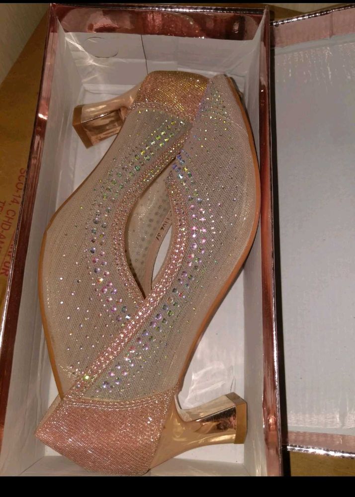 Women Embellished Diamond Heels for Bridal/Wedding