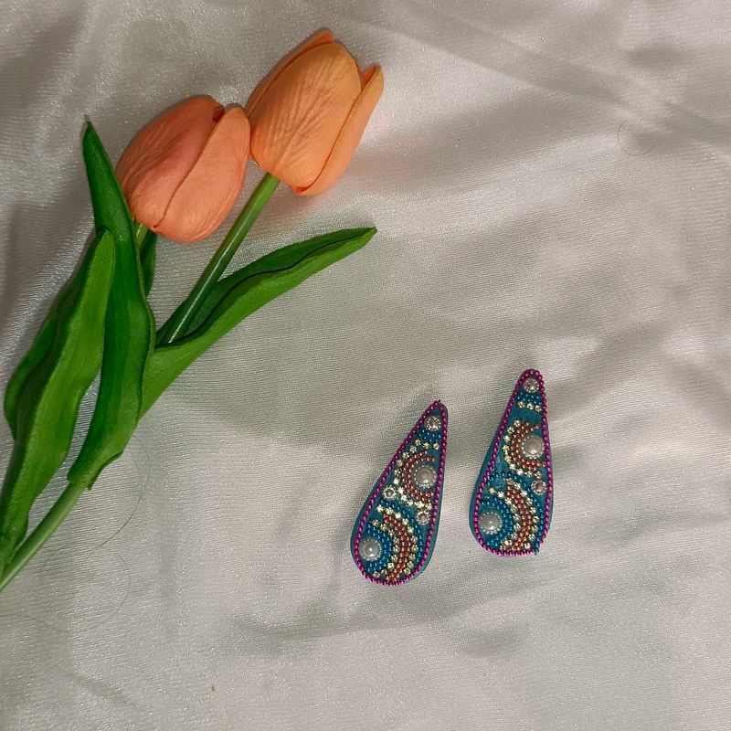 Teardrop Beaded Earrings