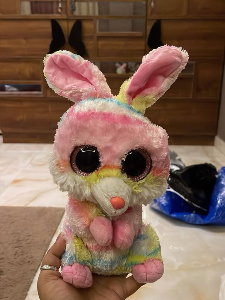 Rainbow Beanie Boo Bunny