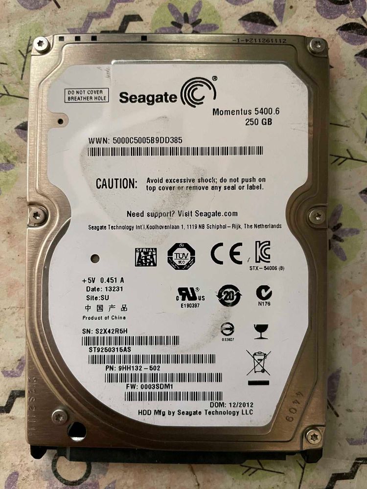 250GB Seagate Sata HDD Hard Disk Drive