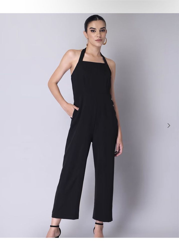 Chic Black halter neck Backless Jumpsuit