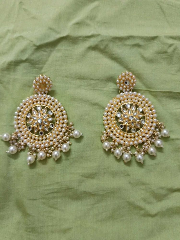 Pearl Chandbali Earrings