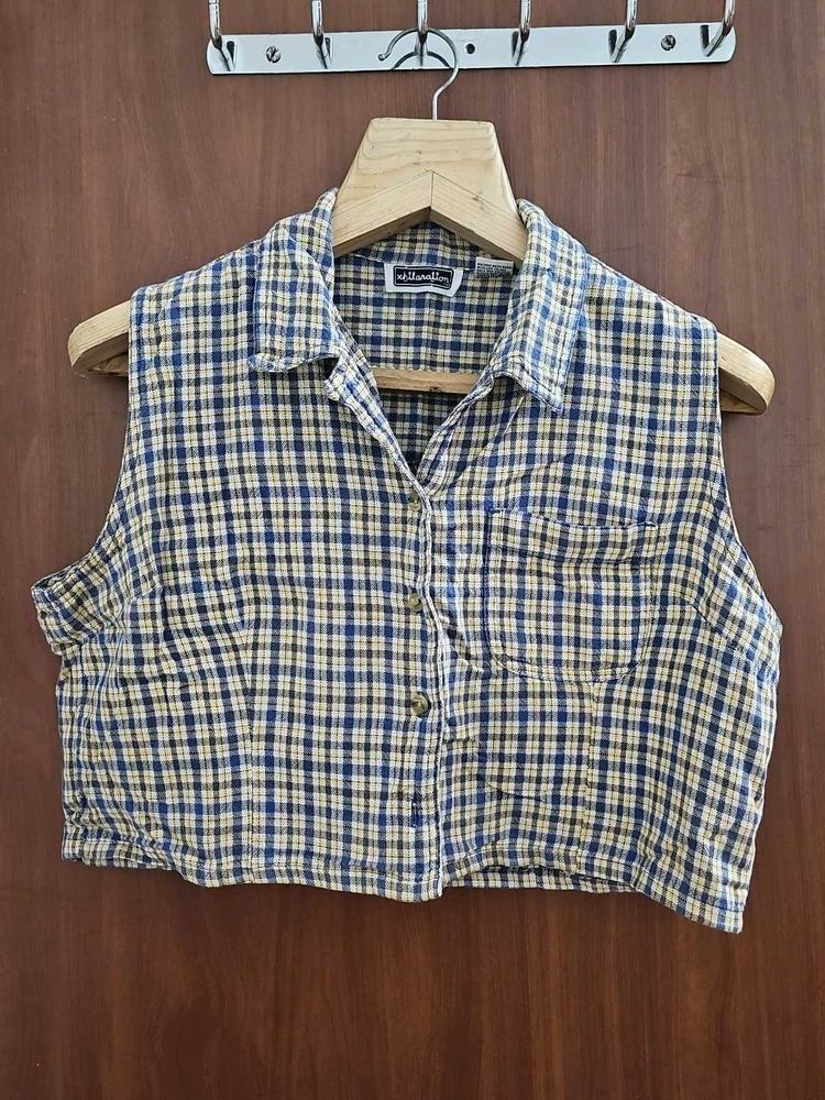 Plaid Crop Top/shirt