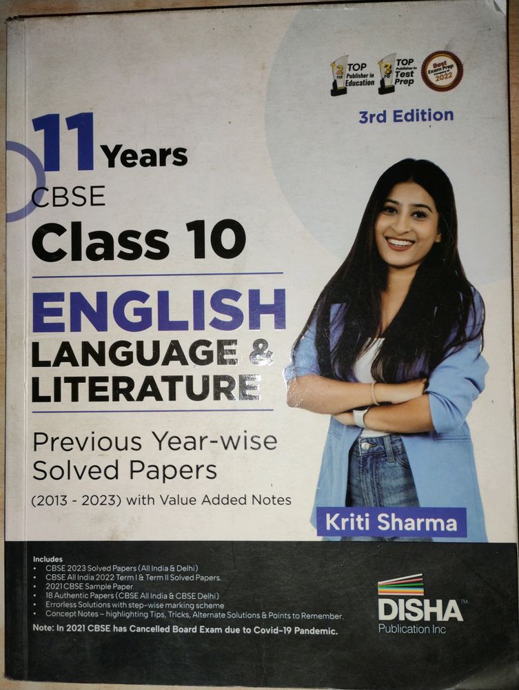 English 11 Years-wise Solved Papers For Class 10