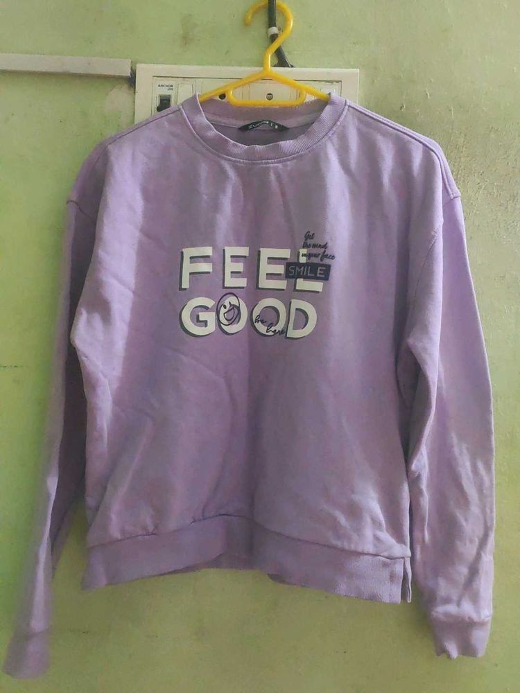 Cute Graphic Lavender Sweatshirt