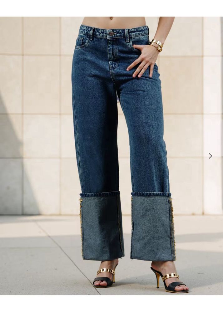 Wide Leg Denim Jeans