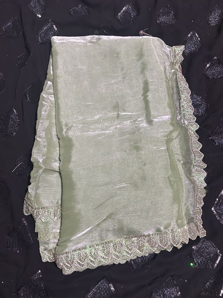 Elegant party wear saree with blouse