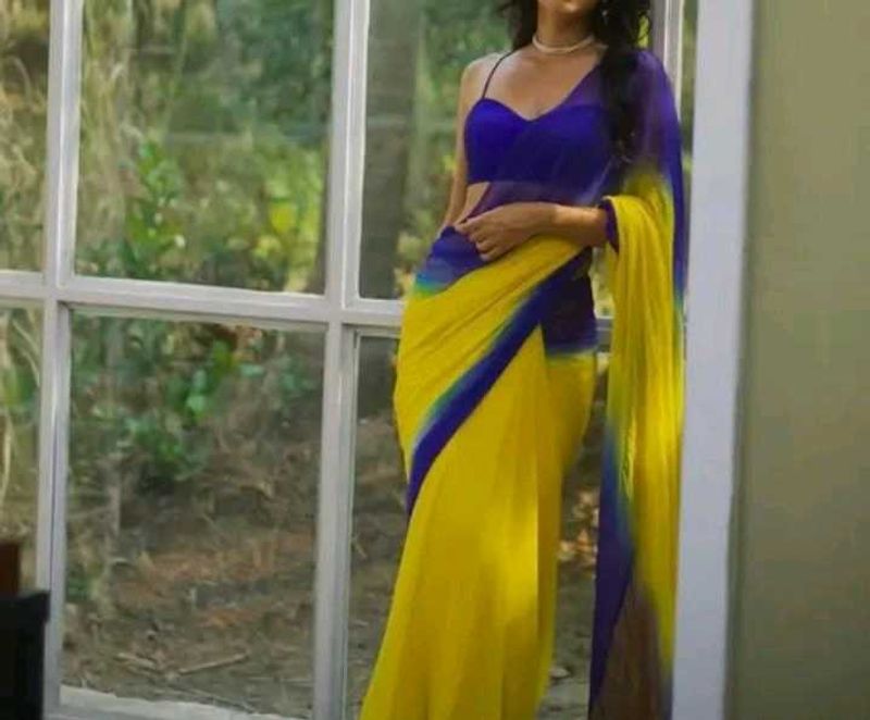 2 colour saree