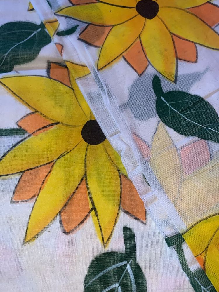 Cotton HANDPRINTED Saree New