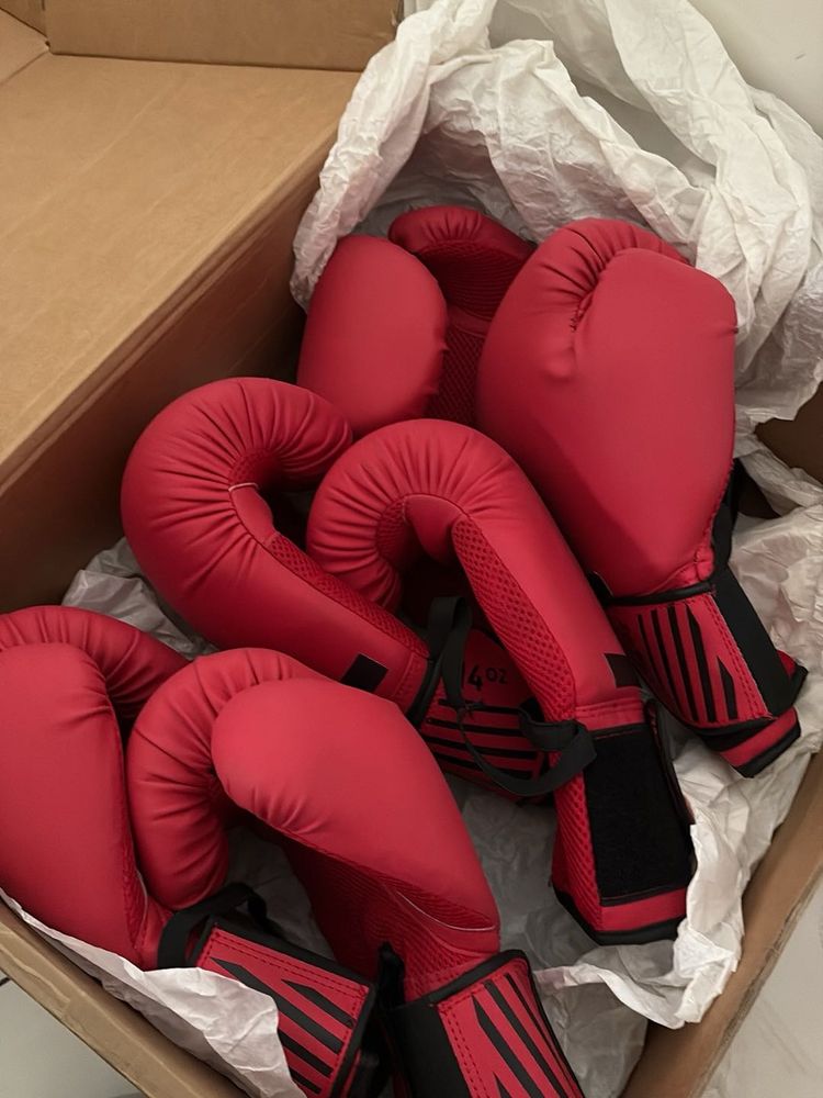 Red Boxing Gloves : Set Of Three Pairs