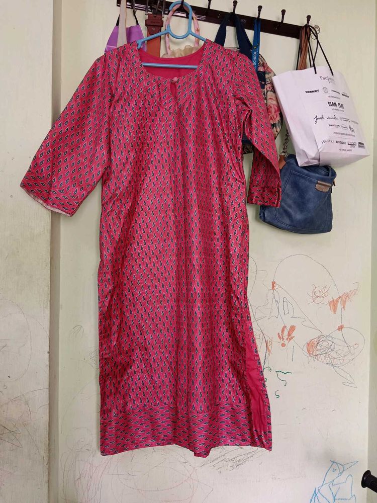 Pink Patterned Dress
