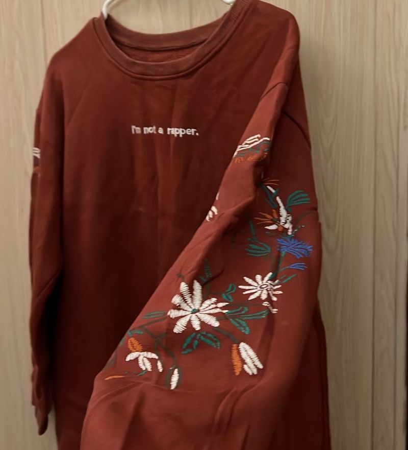 Embroidered Sleeve Top