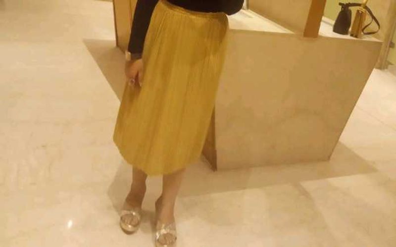 Party Wear Golden Skirt Short