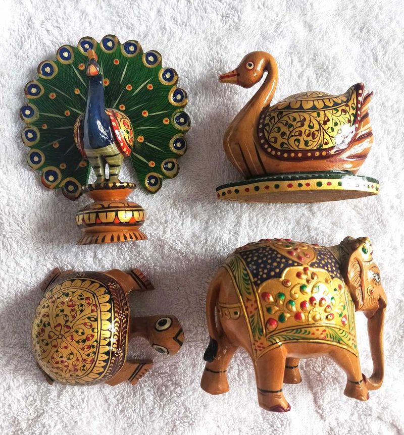Hand-painted Wooden Animal Figurines