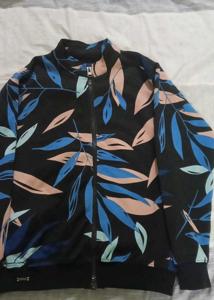 Floral Print Bomber Jacket