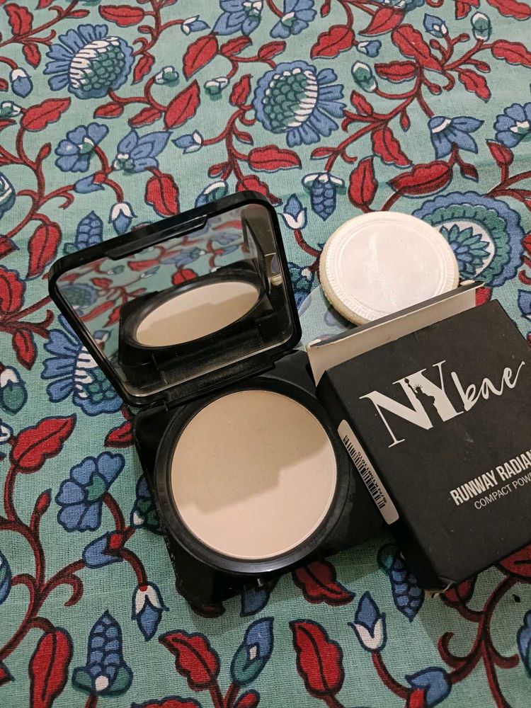 NY Bae Compact Powder with swiss beauty lipstick