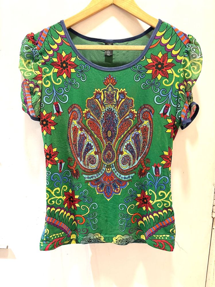 Beautiful Boho Embellished Imported MeshTop
