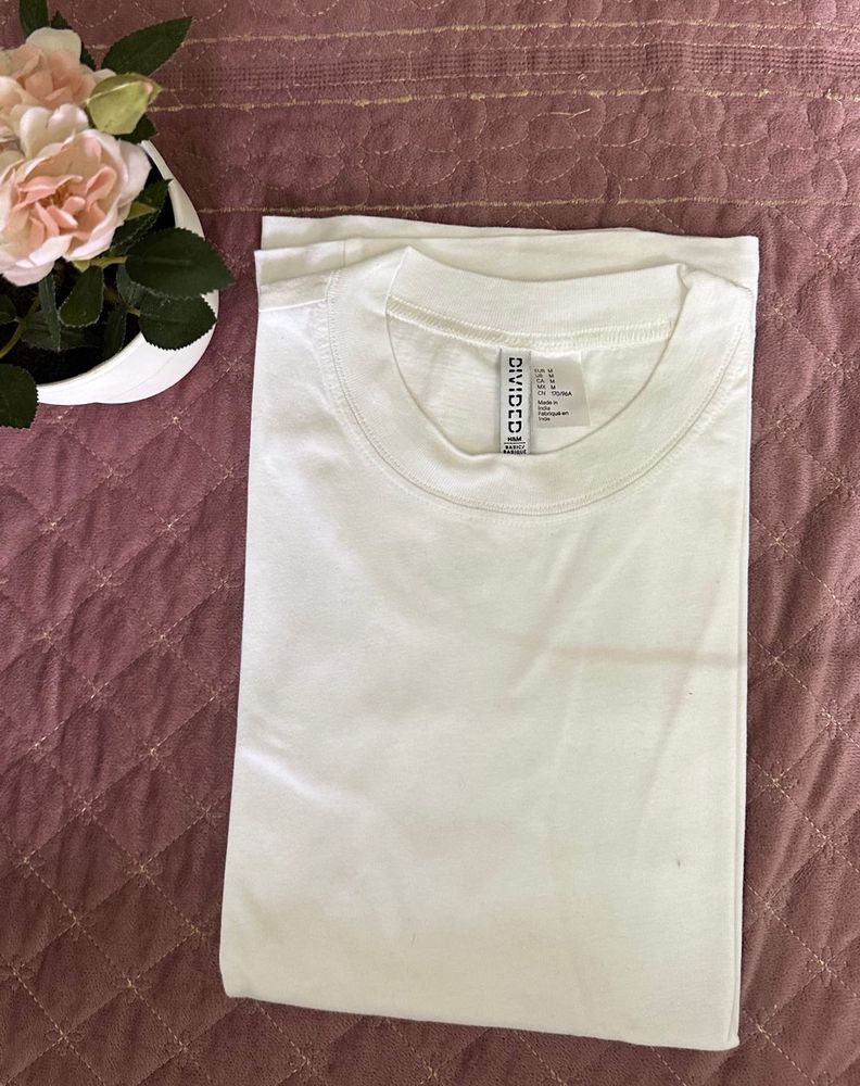H&amp;M White T-Shirt - Size - 36 Bust