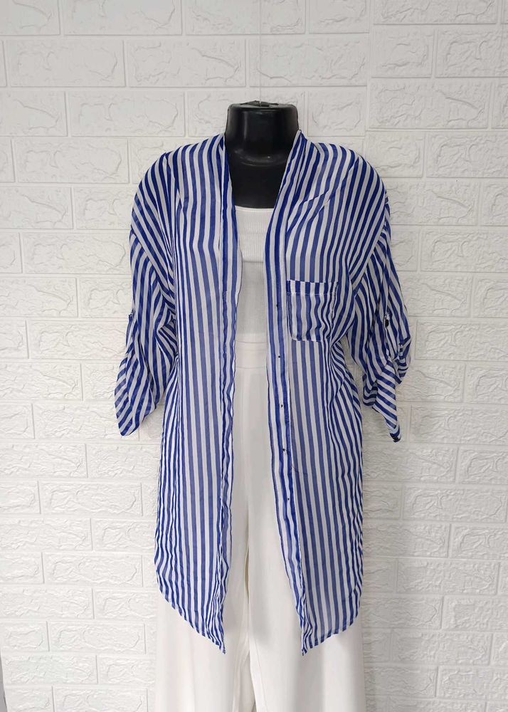 Imported Oversized Stripped Shirt
