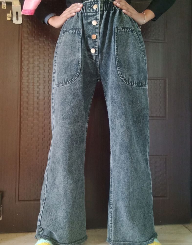 Charcoal Flared Pant Girls