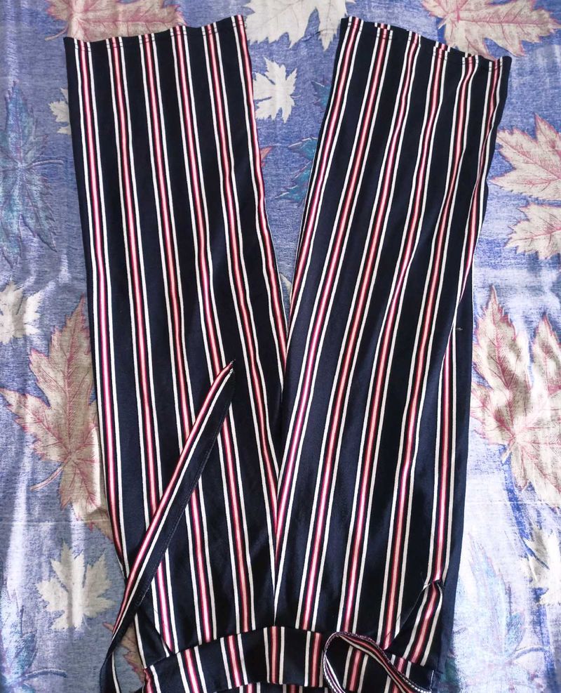 A Straight Stripped Pant/Palazzo