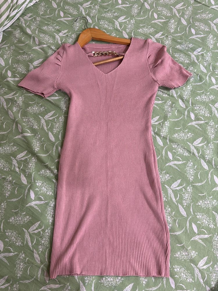 Bodycon Baby Pink Dress