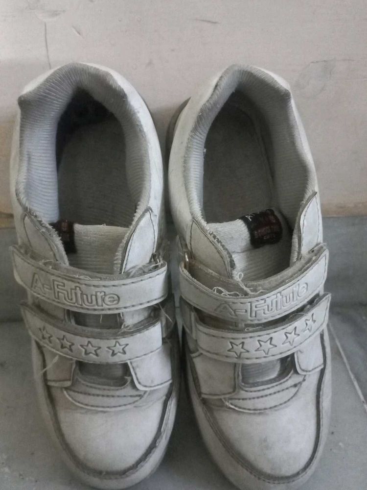 White Colour School Shoes