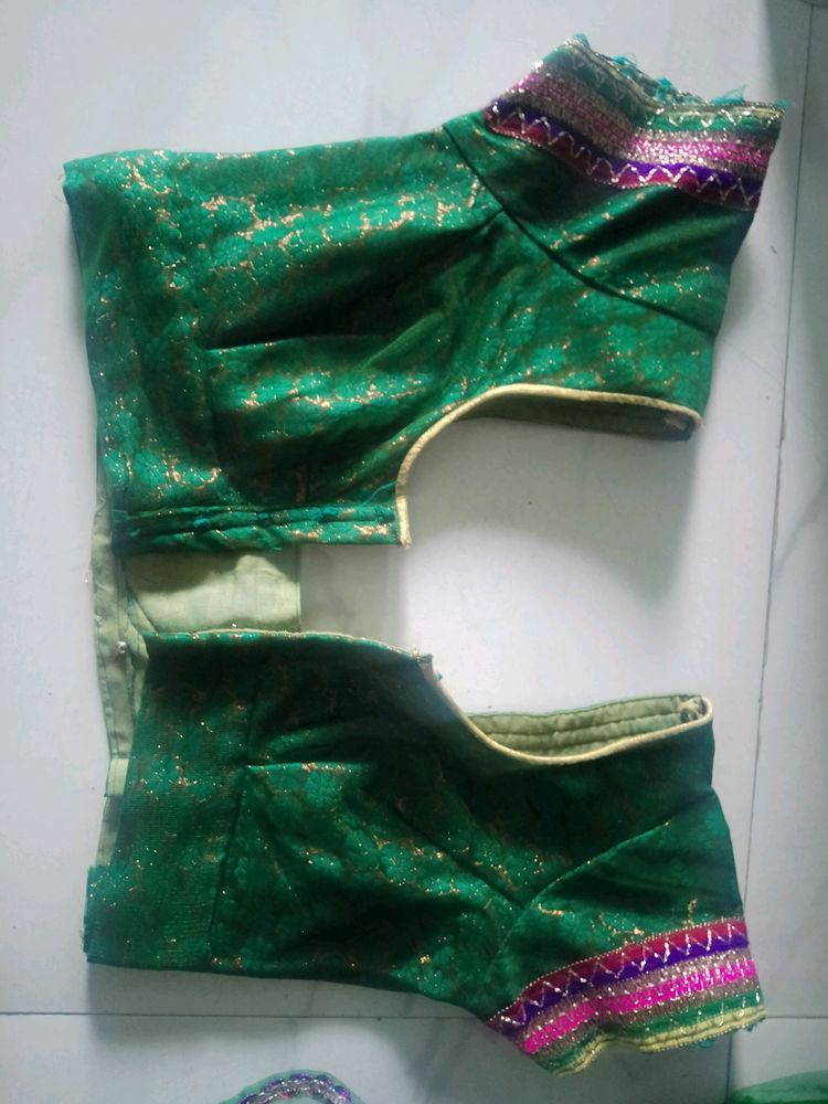 Beautiful Lehenga And Half Saree  No Damage All Go