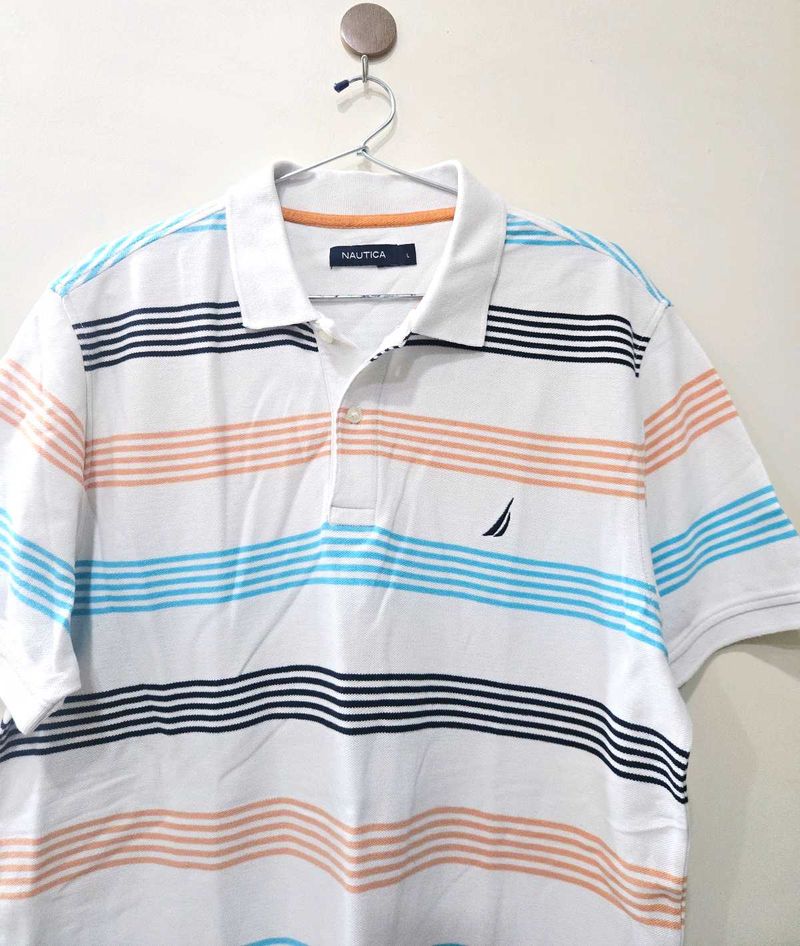 Striped Nautica Polo Shirt