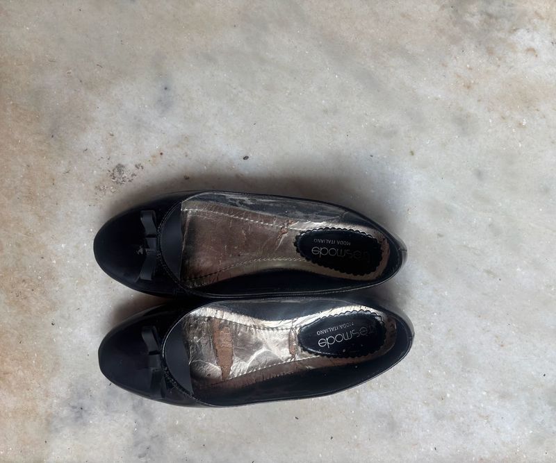 Tresmode Cute Black Bow Ballerinas